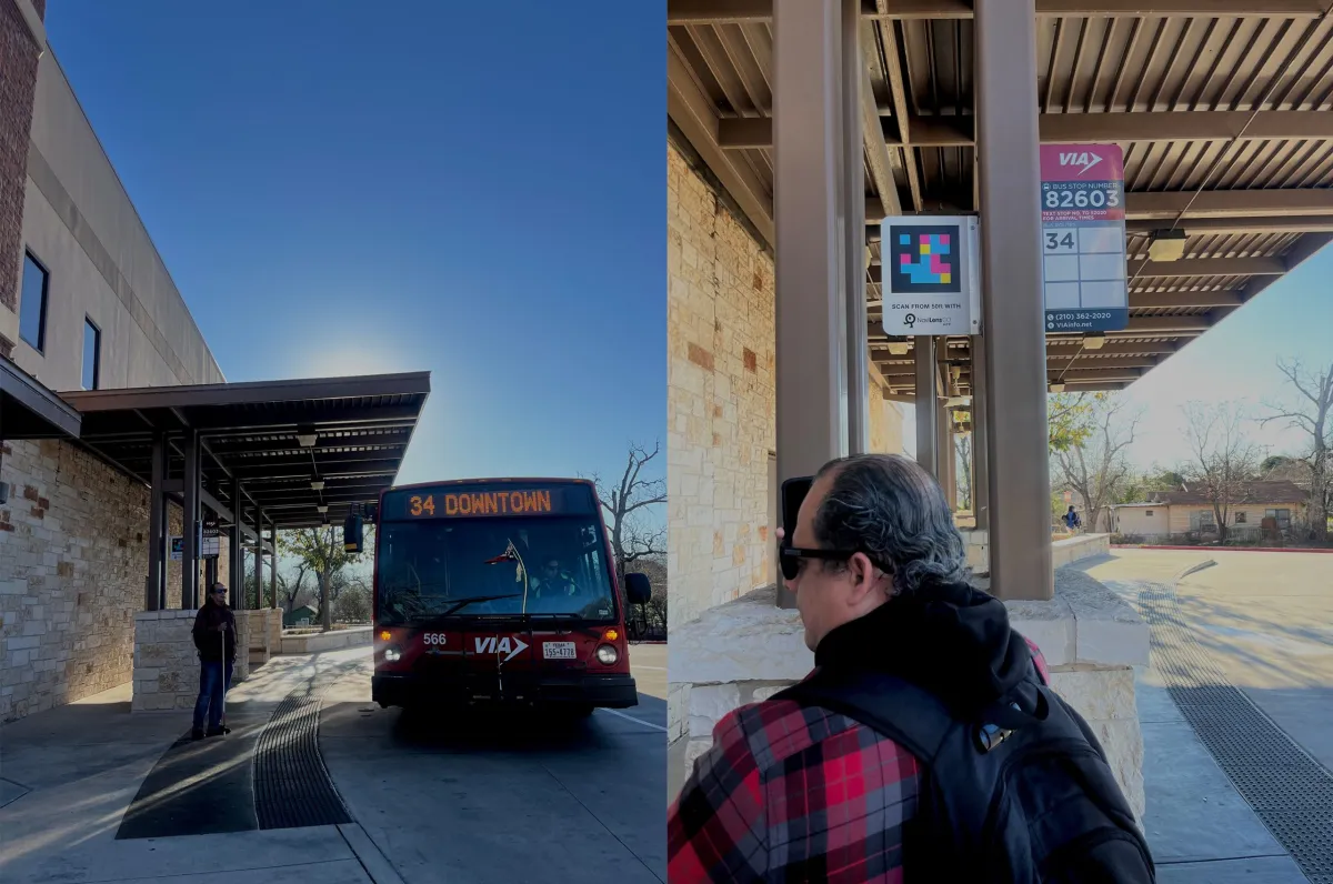 QR codes at San Antonio bus stops